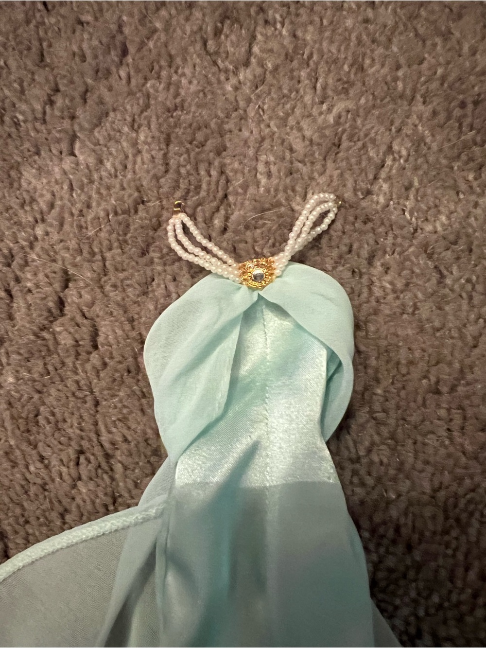 Barbie Light Blue Pearl Strap Evening Gown Accessory